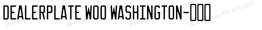 Dealerplate W00 Washington字体转换